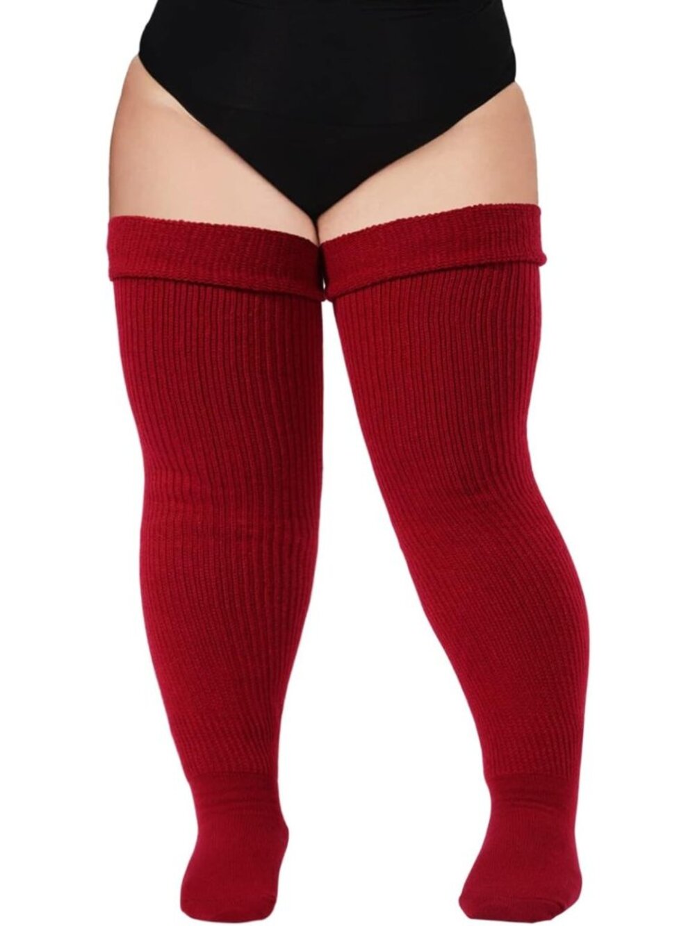 Plus Size Thigh High Socks for Thick Thighs - Extra Long Over the Knee Leg
